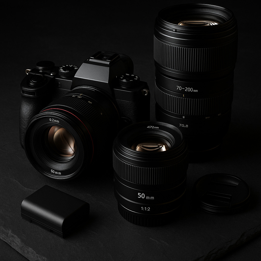 PhotoMoto professional camera and lenses